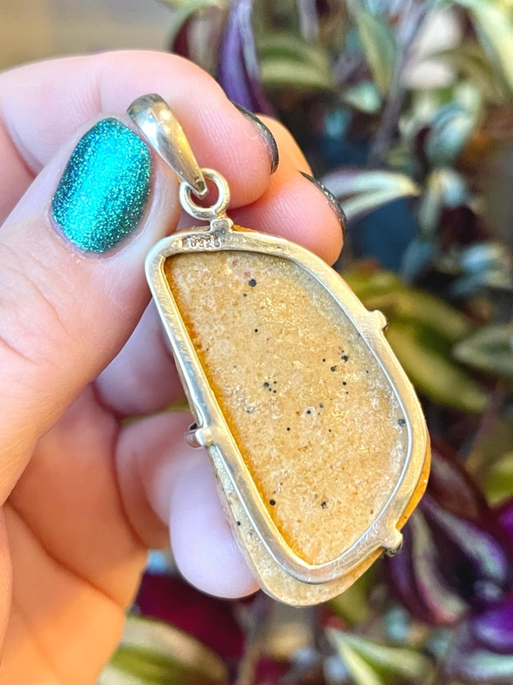 🧡NWT 925 Sterling Silver Vanadinite Crystal Pendant🧡 - Picture 3 of 4